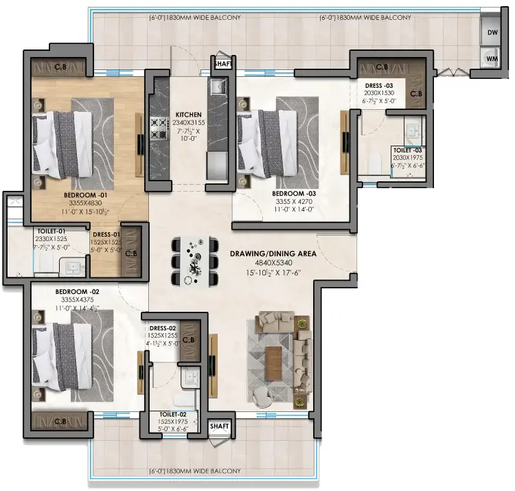 Atlantis Heights upper-level residence layout
