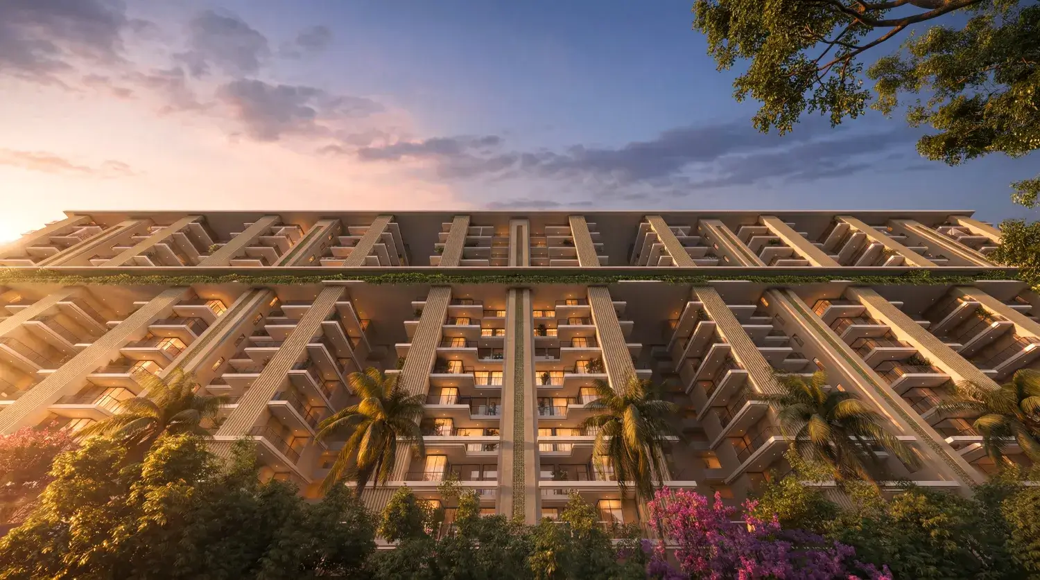 Atlantis Heights upward facade view